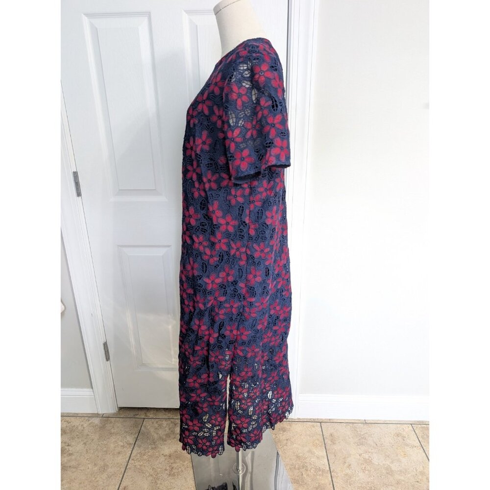Tuckernuck Pomander Place Maxi Midi Dress L Midnight Floral Lace Seraphina Blue - Picture 5 of 12